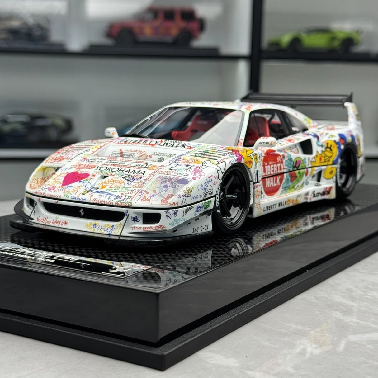 BBA Ferrari 1987 F40 LBWK Signature Edition Graffiti Livery 1:18 – Resina da collezione per modelli in resina