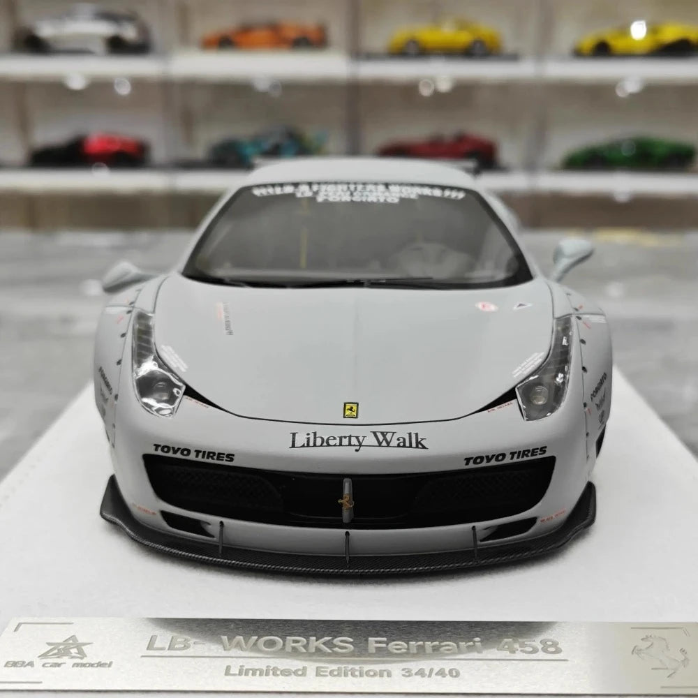 [BBA] 1:18 Ferrari 2009 458 Italia LBWK gris voiture miniature Resin