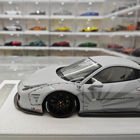 [BBA] 1:18 Ferrari 2009 458 Italia LBWK Gray Model Car Resin