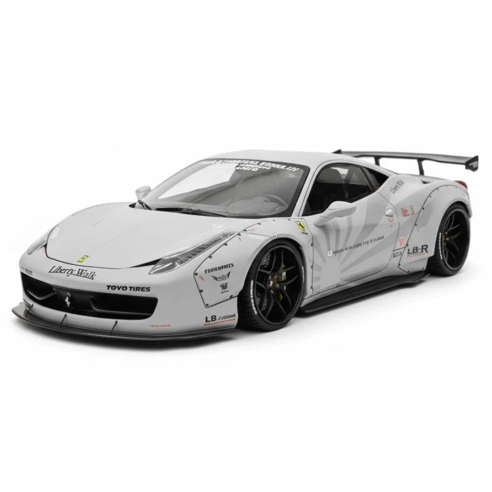 [BBA] 1:18 Ferrari 2009 458 Italia LBWK gris voiture miniature Resin
