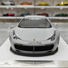 [BBA] 1:18 Ferrari 2009 458 Italia LBWK gris voiture miniature Resin