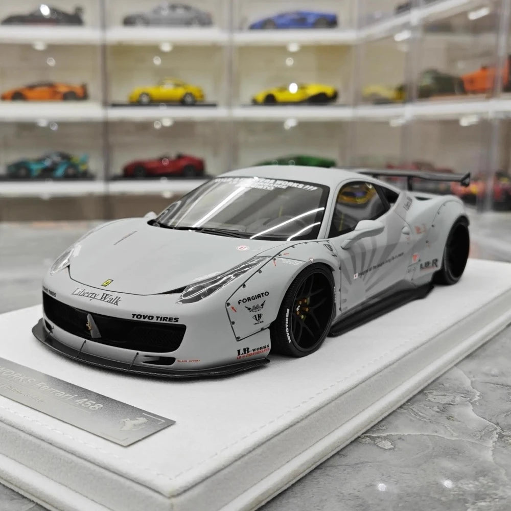 [BBA] 1:18 Ferrari 2009 458 Italia LBWK gris voiture miniature Resin