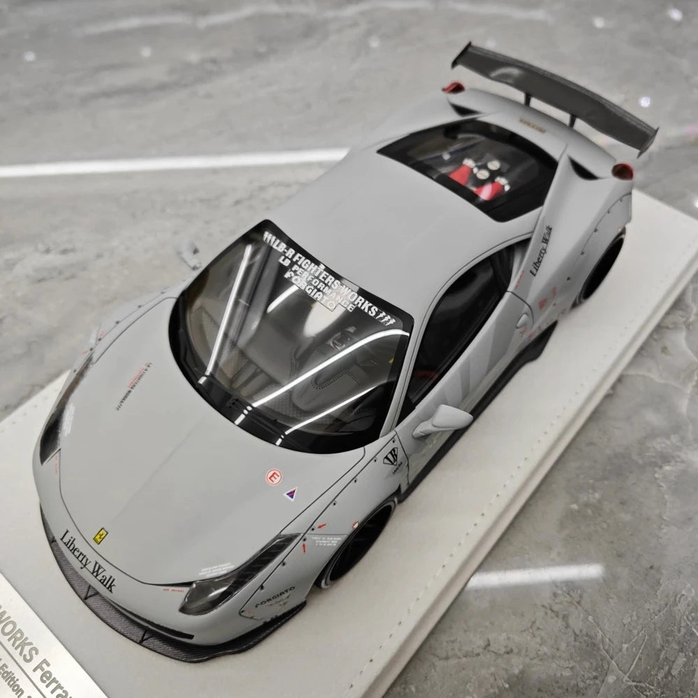 [BBA] 1:18 Ferrari 2009 458 Italia LBWK gris voiture miniature Resin