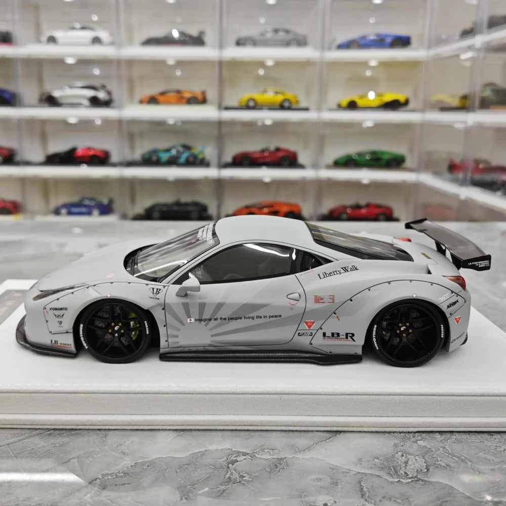 [BBA] 1:18 Ferrari 2009 458 Italia LBWK gris voiture miniature Resin