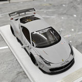 [BBA] 1:18 Ferrari 2009 458 Italia LBWK grå modellbil harts