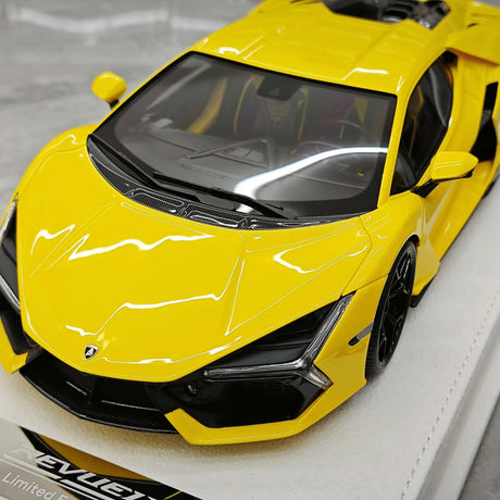 BBA Lamborghini 2023 Revuelto Amarelo 1:18 – Resina de Modelo de Resina de Coleção