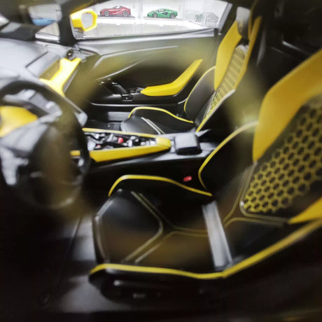 BBA Lamborghini 2023 Revuelto Amarelo 1:18 – Resina de Modelo de Resina de Coleção