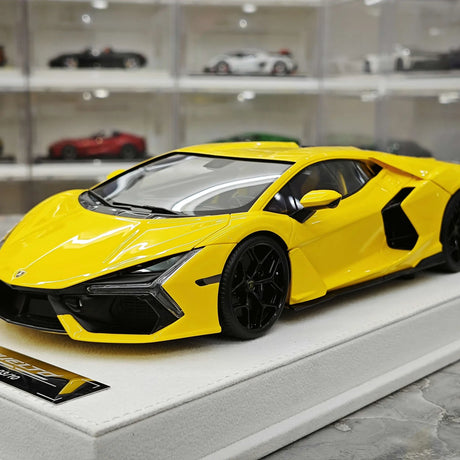 BBA Lamborghini 2023 Revuelto Amarelo 1:18 – Resina de Modelo de Resina de Coleção