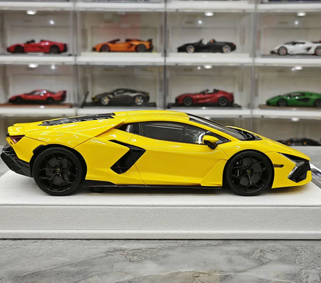 BBA Lamborghini 2023 Revuelto Amarelo 1:18 – Resina de Modelo de Resina de Coleção