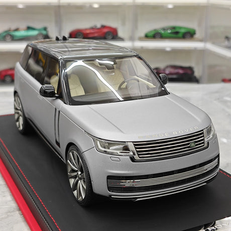 BBA Land Rover 2018 Range Rover Autobiografia LWB Gray 1:18 – Resina de Modelo de Resina de Coleção