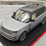 BBA Land Rover 2018 Range Rover Autobiografia LWB Gray 1:18 – Collezionabile Resina Modello di Resina