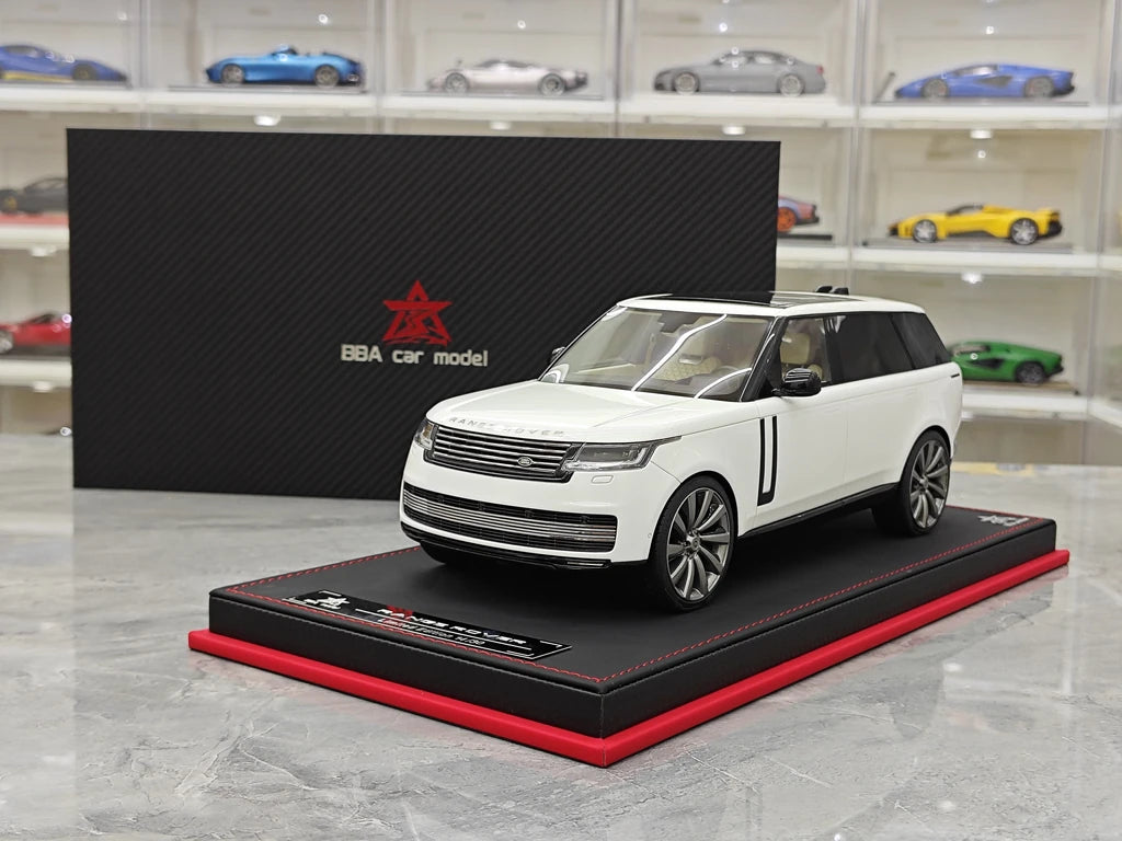 BBA Land Rover 2018 Range Rover SVAutobiografia Bianco a passo lungo 1:18 – Resina modello in resina collezionabile