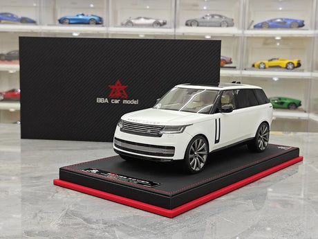 BBA Land Rover 2018 Range Rover SVAutobiografia Bianco a passo lungo 1:18 – Resina modello in resina collezionabile