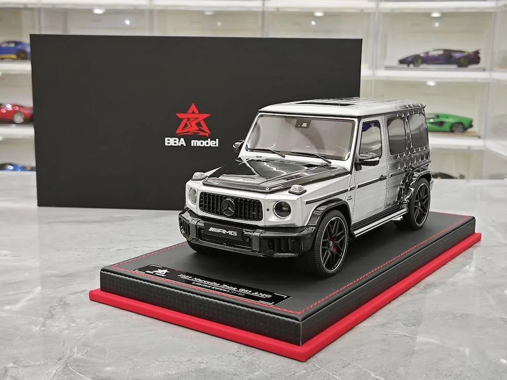 [BBA] 1:18 Mercedes-Benz 2025 G63 AMG Starlight modellbil harts