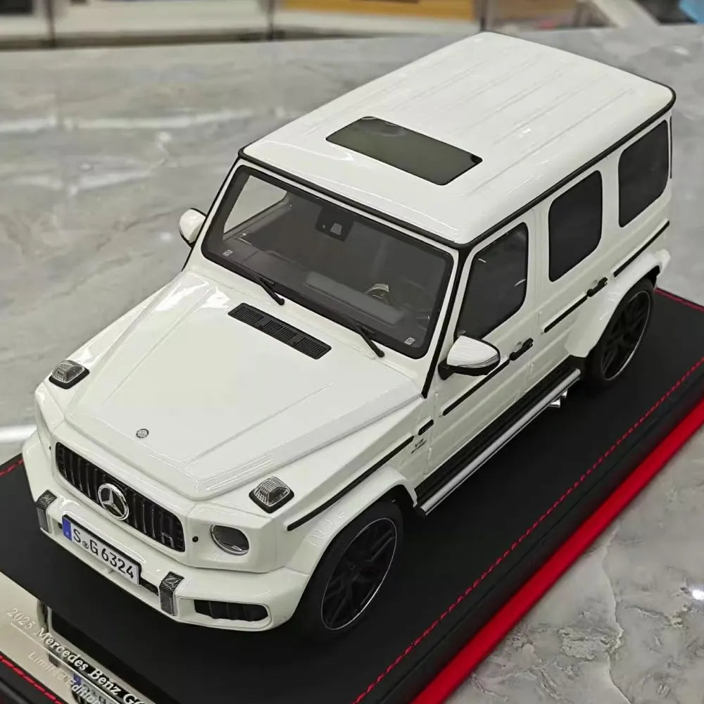 [BBA] 1:18 Mercedes-Benz 2025 G63 AMG White Model Car Resin