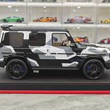 BBA Mercedes-Brabus 2025 G800 Camouflage Blue Badge 1:18 – Résine de modèle en résine de collection