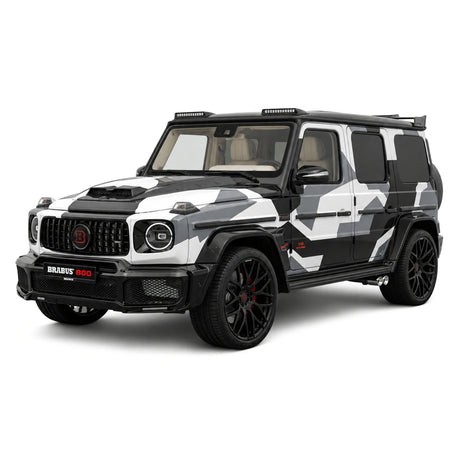BBA Mercedes-Brabus 2025 G800 Camouflage Red Badge 1:18 – Résine de modèle en résine de collection