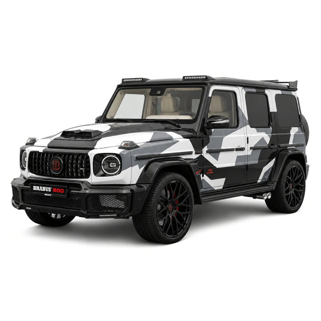 BBA Mercedes-Brabus 2025 G800 Camouflage Red Badge 1:18 – Résine de modèle en résine de collection