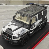BBA Mercedes-Brabus 2025 G800 Camouflage Red Badge 1:18 – Résine de modèle en résine de collection