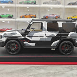 BBA Mercedes-Brabus 2025 G800 Camouflage Red Badge 1:18 – Résine de modèle en résine de collection