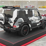 BBA Mercedes-Brabus 2025 G800 Camouflage Red Badge 1:18 – Résine de modèle en résine de collection