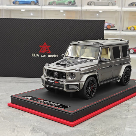 BBA Mercedes-Brabus 2025 G800 Frosted Gray 1:18 – Résine de modèle en résine de collection