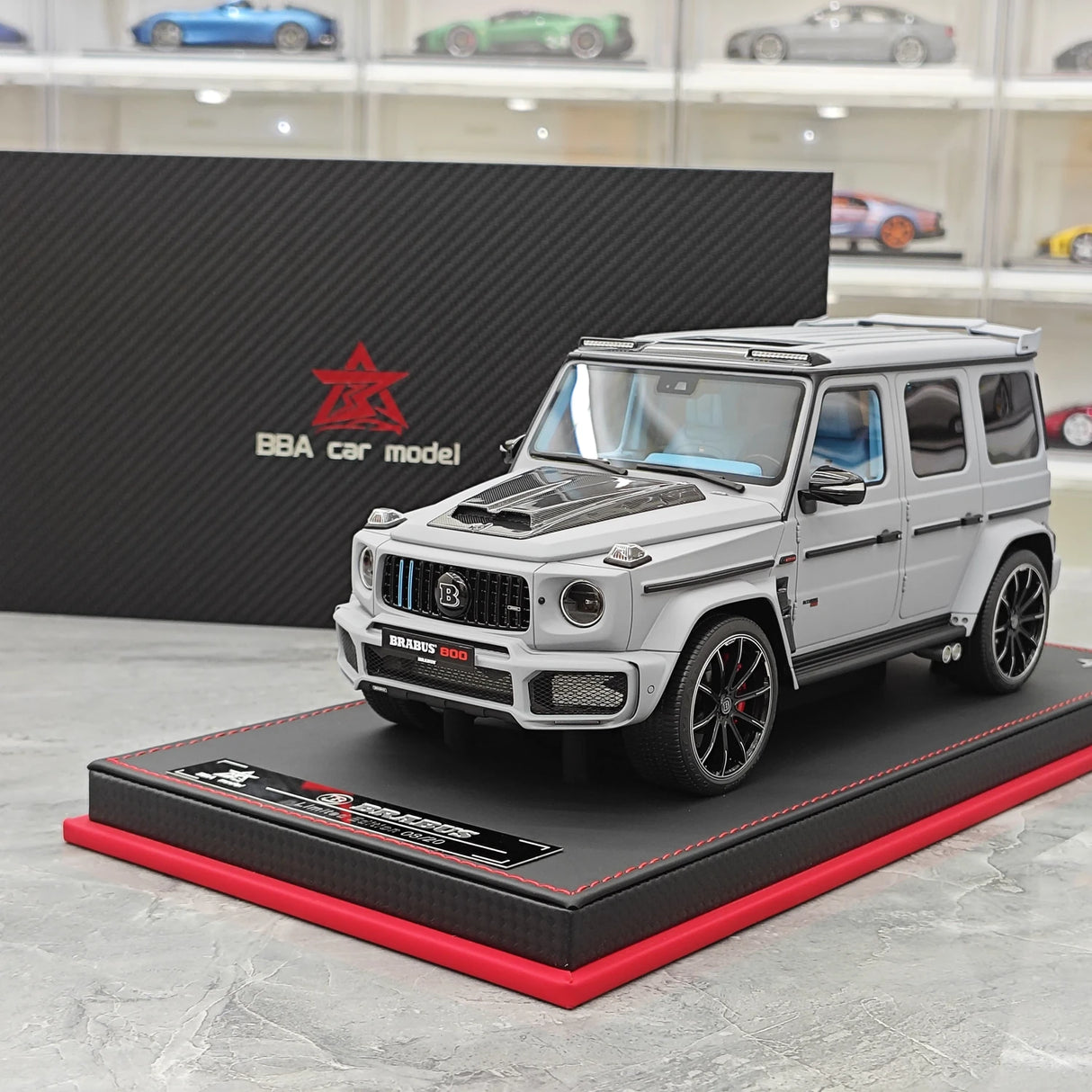 BBA Mercedes-Brabus 2025 G800 Matte Battle Gray 1:18 – Résine de modèle en résine de collection