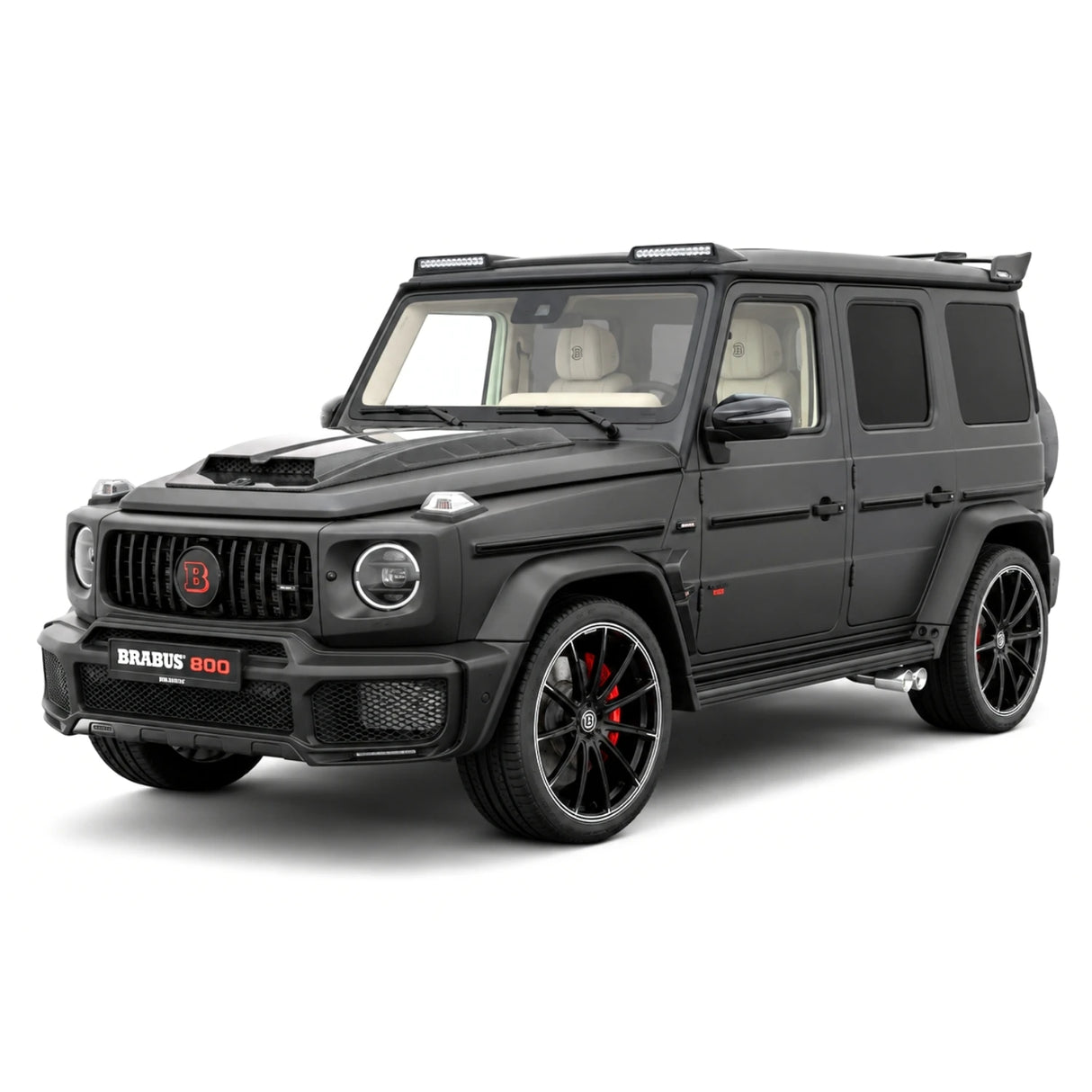 BBA Mercedes-Brabus 2025 G800 Noir mat 1:18 – Résine de modèle en résine de collection