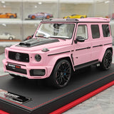 BBA Mercedes-Brabus 2025 G800 Matte Pink 1:18 – Résine modèle en résine de collection