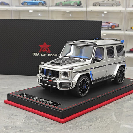BBA Mercedes-Brabus 2025 G800 Tungsten Silver 1:18 – Résine modèle en résine de collection