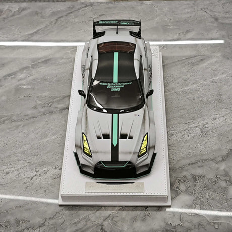 BBA Nissan 2024 GT-R R35 35GT-RR Gray 1:18 – Sammelobjekt-Resin-Modellharz