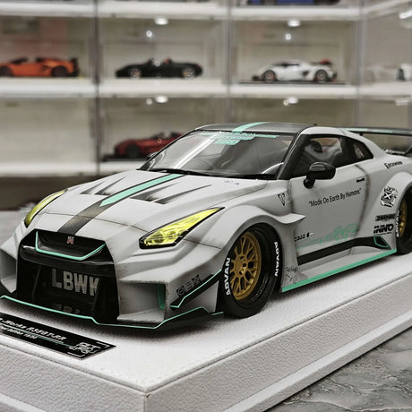 BBA Nissan 2024 GT-R R35 35GT-RR Gray 1:18 – Sammelobjekt-Resin-Modellharz