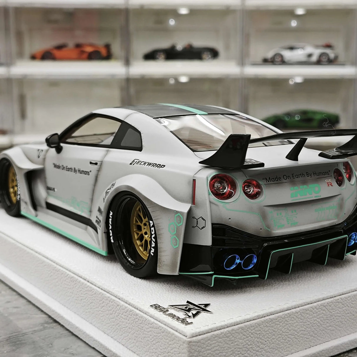BBA Nissan 2024 GT-R R35 35GT-RR Gray 1:18 – Resina da collezione per modelli in resina