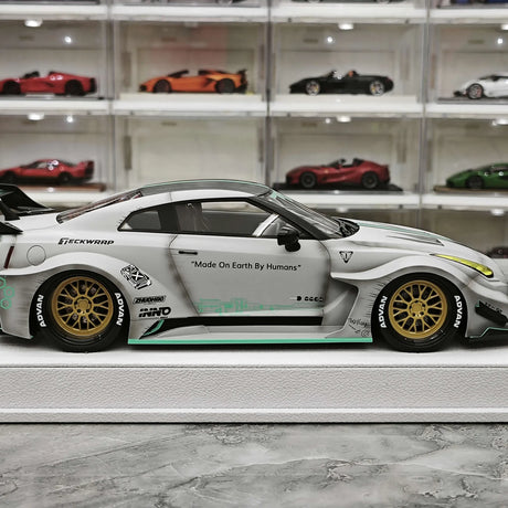 BBA Nissan 2024 GT-R R35 35GT-RR Gray 1:18 – Sammelobjekt-Resin-Modellharz