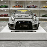 [BBA] 1:18 Nissan GT-R R35 LB-Silhouette Works GT 35GT-RR grigio modellino di auto in resina