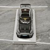 [BBA] 1:18 Nissan GT-R R35 LB-Silhouette Works GT 35GT-RR grigio modellino di auto in resina