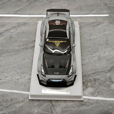[BBA] 1:18 Nissan GT-R R35 LB-Silhouette Works GT 35GT-RR grigio modellino di auto in resina