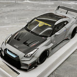 [BBA] 1:18 Nissan GT-R R35 LB-Silhouette Works GT 35GT-RR grigio modellino di auto in resina