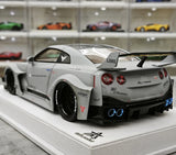 [BBA] 1:18 Nissan GT-R R35 LB-Silhouette Works GT 35GT-RR grigio modellino di auto in resina