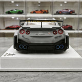 [BBA] 1:18 Nissan GT-R R35 LB-Silhouette Works GT 35GT-RR grigio modellino di auto in resina