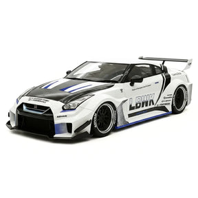 [BBA] 1:18 Nissan GT-R R35 LB-Silhouette Works GT 35GT-RR bianco modellino di auto in resina