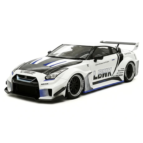 [BBA] 1:18 Nissan GT-R R35 LB-Silhouette Works GT 35GT-RR bianco modellino di auto in resina