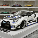[BBA] 1:18 Nissan GT-R R35 LB-Silhouette Works GT 35GT-RR bianco modellino di auto in resina