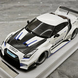 [BBA] 1:18 Nissan GT-R R35 LB-Silhouette Works GT 35GT-RR bianco modellino di auto in resina