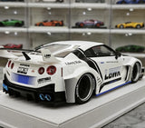 [BBA] 1:18 Nissan GT-R R35 LB-Silhouette Works GT 35GT-RR bianco modellino di auto in resina
