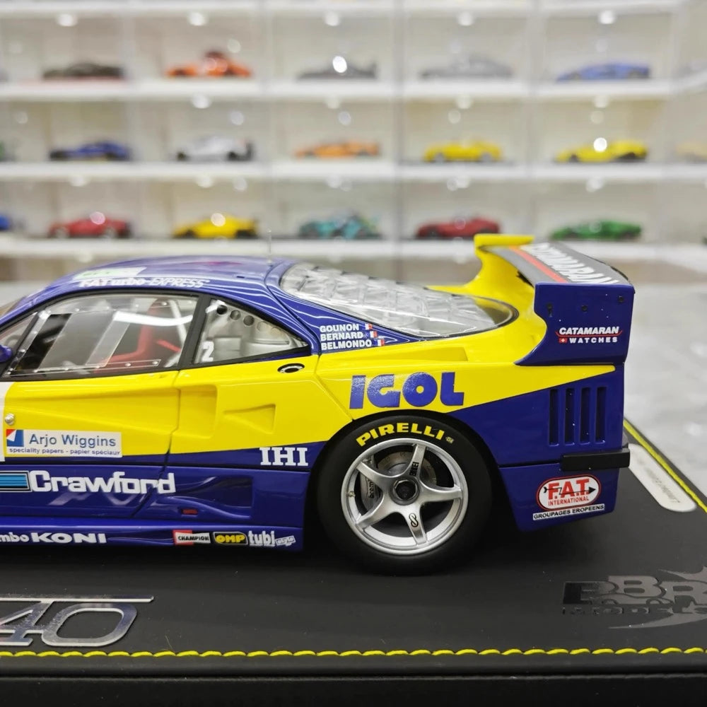 [BBR] 1:18 Ferrari 1994 F40 LM IGOL BPR Global GT1 modellino di auto resina
