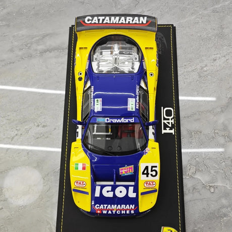 [BBR] 1:18 Ferrari 1994 F40 LM IGOL BPR Global GT1 Model Car Resin