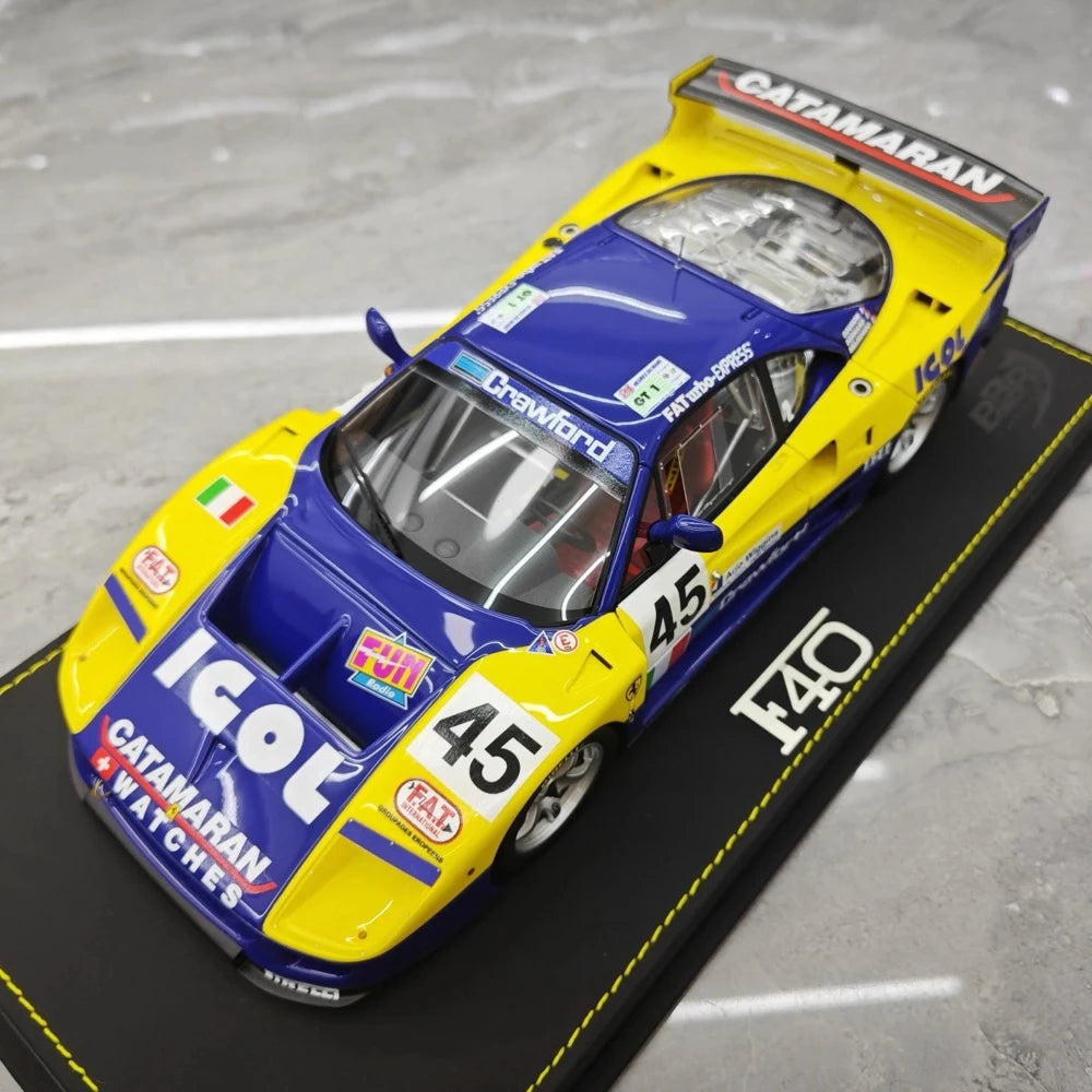 [BBR] 1:18 Ferrari 1994 F40 LM IGOL BPR Global GT1 Model Car Resin