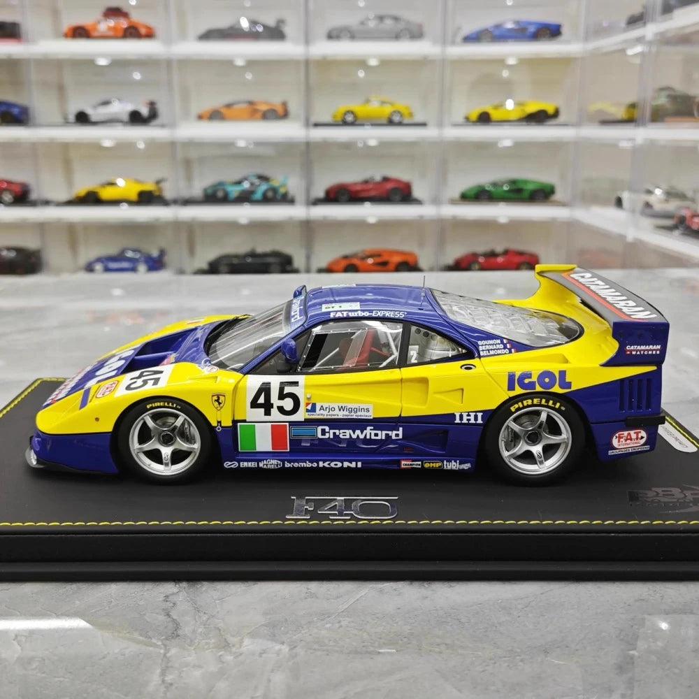 [BBR] 1:18 Ferrari 1994 F40 LM IGOL BPR Global GT1 modellino di auto resina