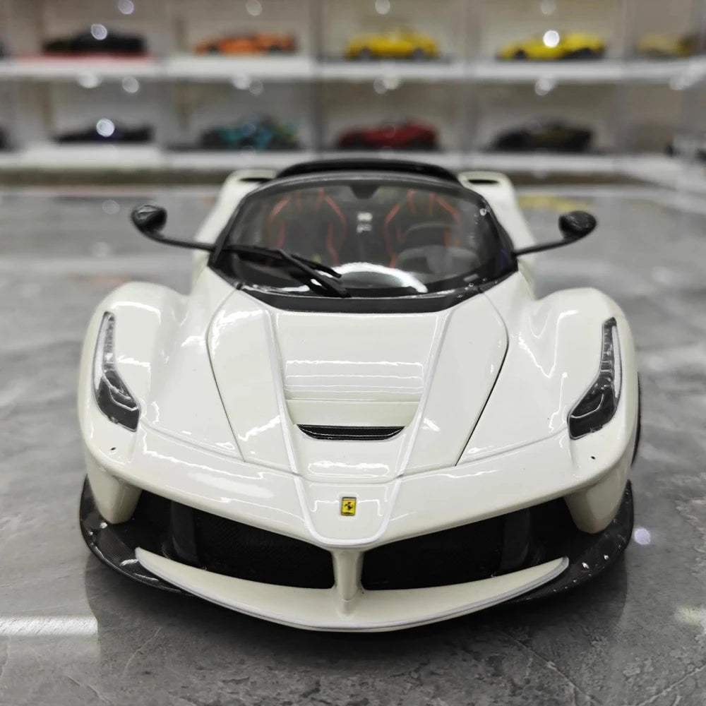 [BBR] 1:18 Ferrari 2013 LaFerrari Aperta bianco modellino di auto Die-Cast